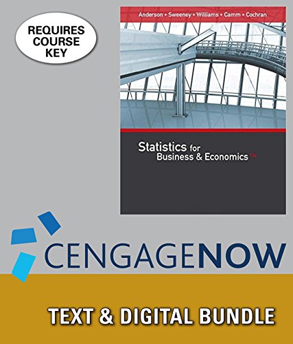 Bundle: Statistics for Business & Economics, 13th + CengageNOW, 2 terms Printed Access Card by David R. Anderson