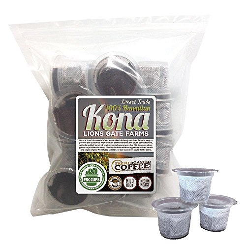 100% Hawaii Kona Lions Gate Farm - Direct Trade 12 ct. FRC Cups, Fresh Roasted Coffee LLC