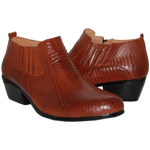SHOE ARTISTS Bossman Brown 2 Inch Cuban Heel Ankle Boot