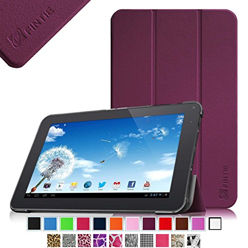 Fintie Slim Shell Case Cover for 10.1 Inch Android Tablet inclu. Dragon Touch A1 10.1, Alldaymall A10X 10.1, NeuTab N10 10.1, Tagital T10 10.1, Contixo Q102 10.1, Poofek 10.1 Inch Google Android Tablet, ProntoTec Nepro 10S 10 Inch, NEW Polatab Elite Q10.1 Android 4.4 Kitkat Tablet PC, ValuePad VP112 10, Shamo's New 10.1 Inch Google Android 4.4 Kitkat Tablet PC, Epassion E1 10.1, TouchTab 10.1(PLEASE check the complete compatible tablet list under Product Description) - Purple