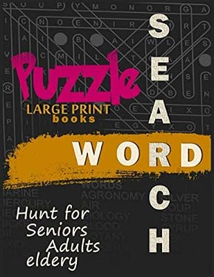 Large Print Word Hunt Puzzle books for Adults Seniors Elderly: Jumbo Word-Finder Search Book (Volume1)