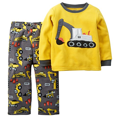 Carters Little Boys 2-Piece Fleece PJs Construction