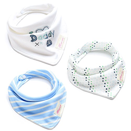 Andi Rose Drool Bibs |3-Pack Super Absorbent Cotton|Unisex Baby Gift