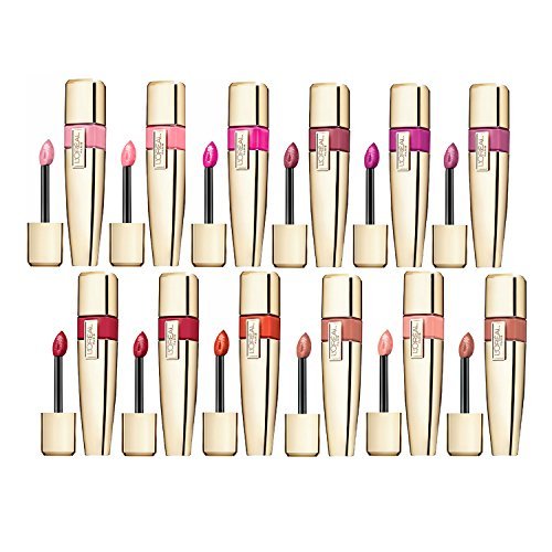 L'Oreal Paris Colour Caresse Wet Shine Lip Stain Set 12-Piece Complete Collection