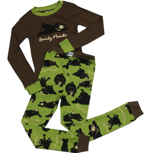 Lazy One Boys' Bearly Awake Long Sleeve s PJ Set