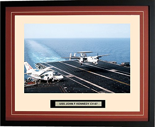 

Navy Emporium - USS John F Kennedy CV-67 - Framed - Photo - Engraved Ship Name - Double Mat - Photograph - 16 X 20 - 210CV67