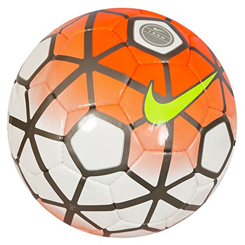 Nike Club Team Soccer Ball, White/Total Orange/Black