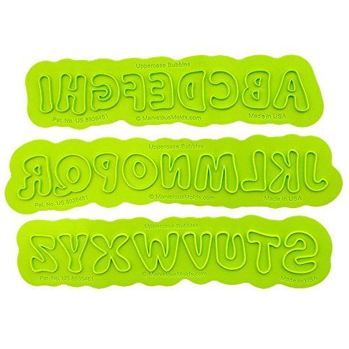 Algopix Similar Product 19 - Bubble Uppercase Letters Flexabet Mold