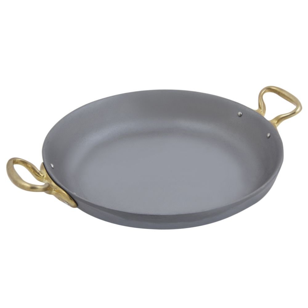 

Bon Chef 5100T Tempo Round 2.6 Qt Paella Dish with Brass Handles