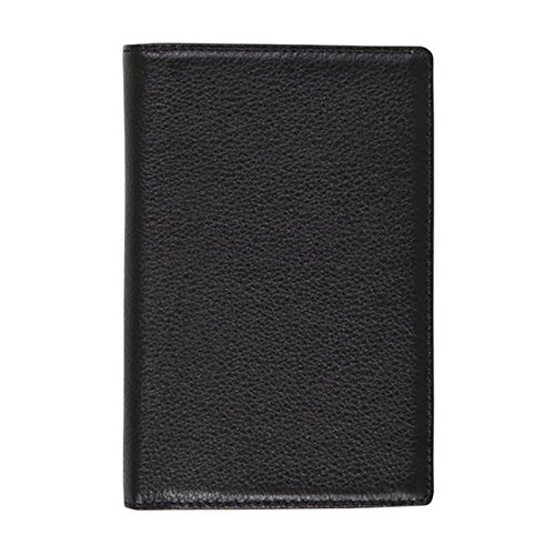 Genuine Leather RFID Blocking Passport Case No Skimming Currency Wallet