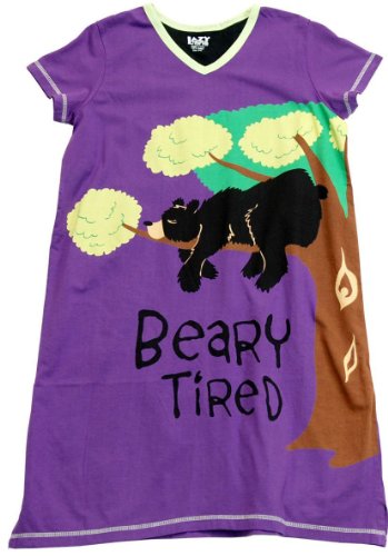 Beary Tired Nightshirt LazyOne Leisure Wear Bear S/M..L/XL