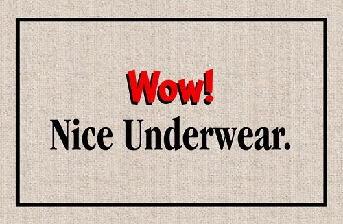 Nice Underwear welcome mat