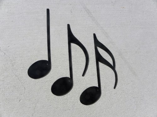 Music Notes 3 Piece Set Metal Wall Art Home Decor