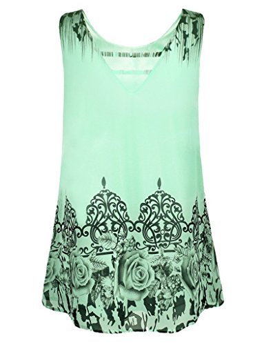 Laksmi Women's Sleeveless Scoop Neck Loose Tunic Tank Vests