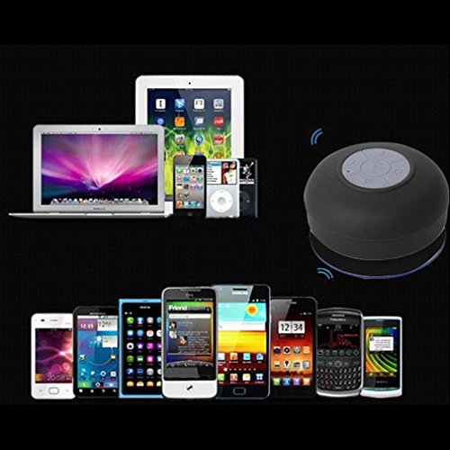 

Asense Wireless Bluetooth Waterproof Shower Speaker: Blue,3.0 Speaker, Mini Water Resistant Wireless Shower Speaker, Handsfree Portable Speakerphone with Built-in Mic, 6hrs of playtime, Control Buttons and Dedicated Suction Cup for Showers, Bathroom, Poo