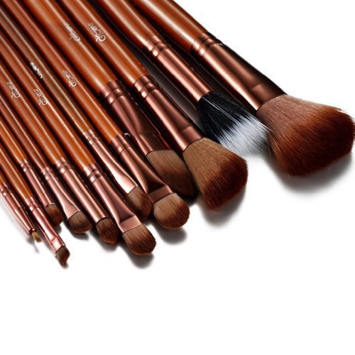 Glow 12 Make up Brushes Set in Brown Case