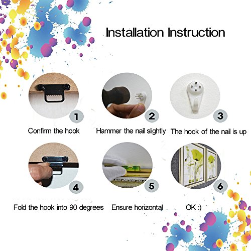 

Modern Canvas Wall Art,Abstract Starry Night Canvas Prints,Well-Designed Black and White and Rose Red Picture with Wood Frame,Ready Hanging On Interior Room Decal Art