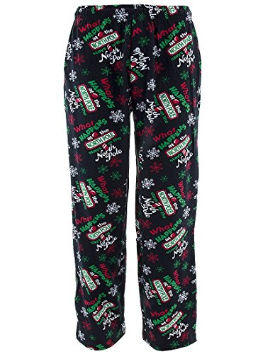 Fun Boxers Men's What Happens North Pole Cotton Christmas Lounge Pants