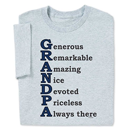 GuyGifter Grandpa Dad Father Gift Shirt Tshirt Grandpa Qualities T-shirt