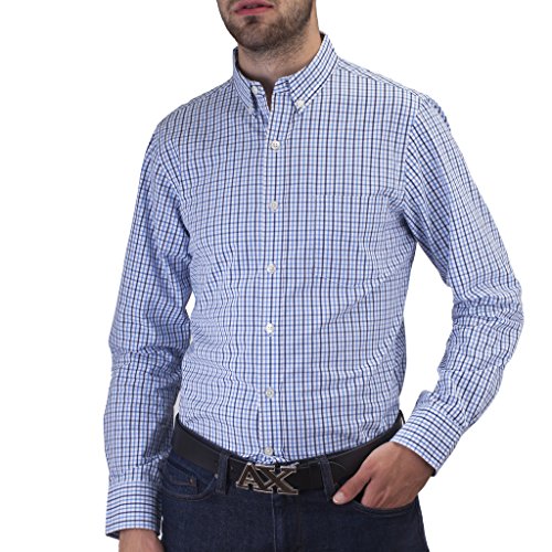 Mens Plaid Shirt Casual Button Down Collar Long Sleeve Checkered Cotton dress shirts