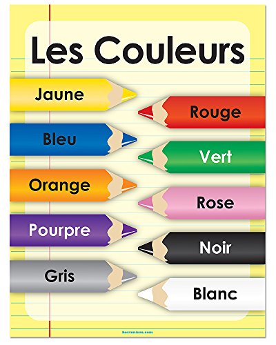 Algopix Similar Product 4 - Les Couleurs French Poster  20 x