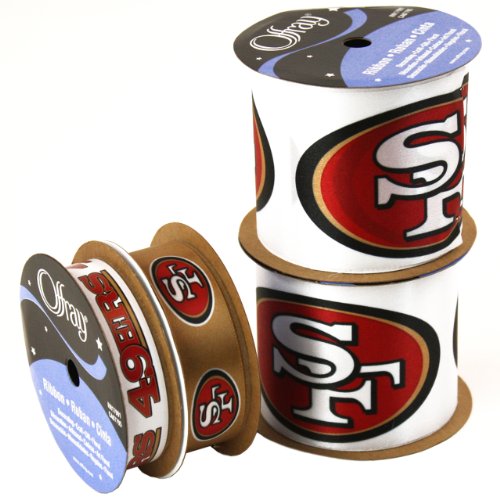 Offray NW7212AZ San Francisco 49ers Printed Craft Ribbon Pack, 12-Yard