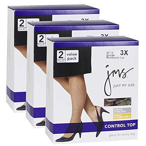 Just My Size Women`s Set of 3 Smooth Finish Control Top RT - Best-Seller!