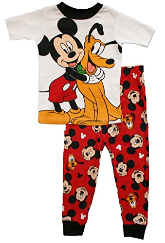 Disney Mickey Mouse & Pluto Little Boys Cotton Pajama Set