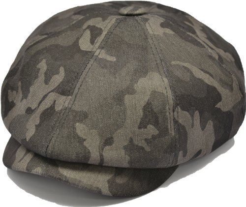 REIBACKS/【キャスケット】【2WAY】迷彩柄キャスケット【ハンチング】【迷彩】【サイズ調節自由自在】 (ブラック)