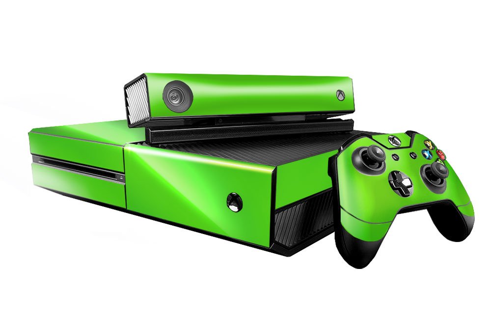 

Microsoft Xbox One Skin (XB1) - NEW - LIME CHROME MIRROR system skins faceplate decal mod
