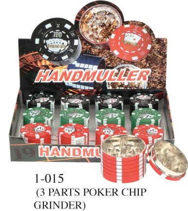 

3 Parts Aluminium Green Poker Chip Polinator Herb Grinder