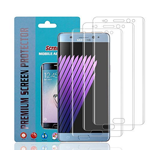 Samsung Galaxy Note 7 Screen Protector(3 PACK), Qosea Full Coverage[Edge to Edge] Explosion-proof Scratch Resistant Ultra-thin Crystal Clear film for Samsung Galaxy Note 7 Smartphone