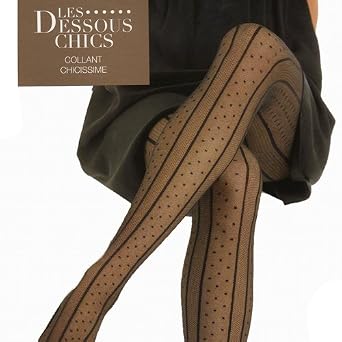 Collants Le Bourget La Parisienne – 20 Deniers, Noir, Taille 1, Fantaisie, Neufs Avec étiquettes