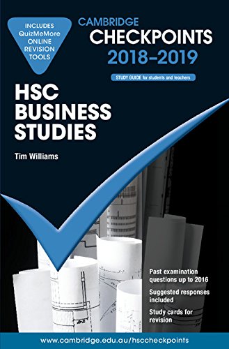 Cambridge Checkpoints HSC Business Studies 2018-19 and Quiz Me More by Tim Williams