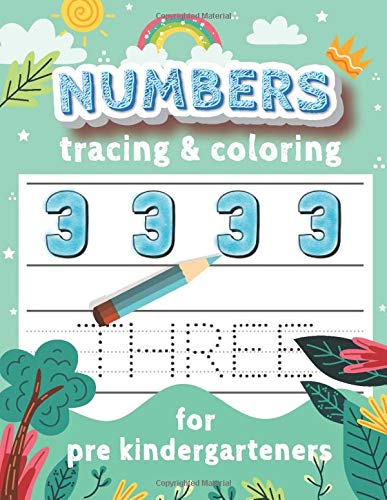 Numbers Tracing & Coloring For Pre Kindergarteners: Learn Natural Numbers For Pre Kindergarten , Numbers Activity Workbook From 1 to 20 by MyPreschool Publishing