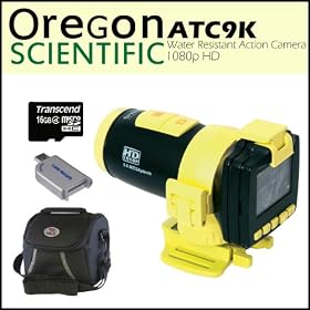Oregon Scientific ATC 9K Full 1080P HD Water Resistant Action Camera + Zeikos Classic Camera Bag + Accessory Kit