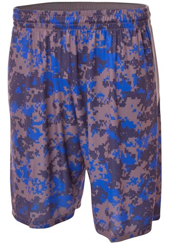 A4 N5322 Adult Printed Camo Performance Short