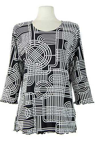 Jostar Women's Stretchy Merrow Top Three Quarter Print