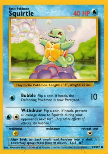 Squirtle Basic 63 Card Game