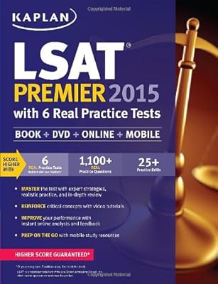 Kaplan LSAT Premier 2015 with 6 Real Practice Tests: Book + DVD + Online + Mobile (Kaplan Test Prep)