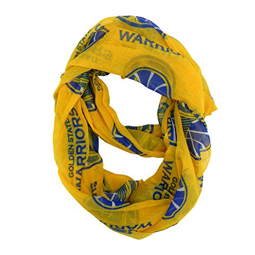 NBA Golden State Warriors Sheer Infinity Scarf, One Size, Blue
