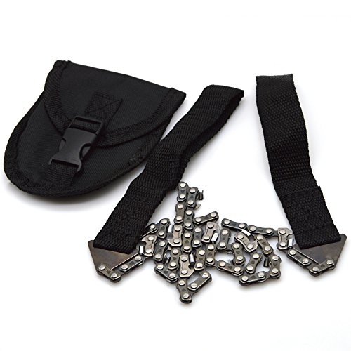 Freehawk 25-Inch Saw/Survival Pocket Chain Saw/Pocket Chainsaw/Hand Saw/ Survival Saw Tool Kit with Pouch Best for Emergency Use,Survival Gear Backpacking,Bug Out Bags,Hiking,Pruning,Camping,Hunting