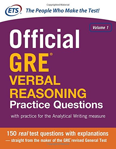 Official GRE Verbal Reasoning Practice Questions by Educational Testing Service
