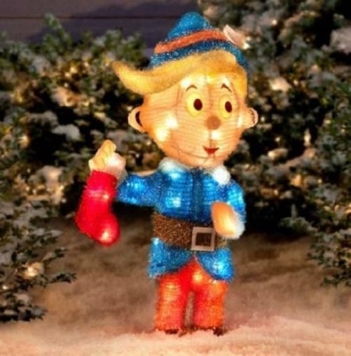 Outdoor Lighted Pre Lit Christmas RUDOLPH RED NOSED REINDEER HERMEY THE DENTIST