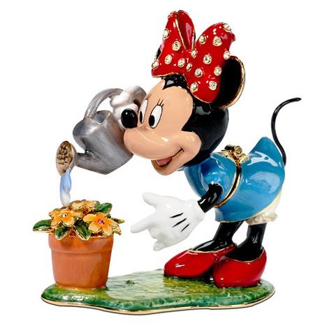 

D56 Bejeweled Minnie watering flower pot Trinket Box