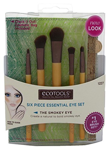 Ecotools #1227 Make-Up Brush 6 Pc Essential Eye Set With Case