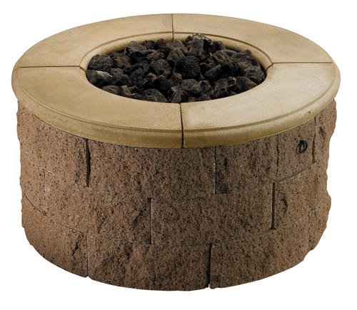 

Black Fire Ring Burner System with Lava Rock - Propane Gas