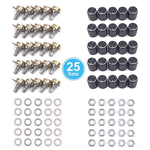 Algopix Similar Product 16 - Seloky 25 PCS B10K 10K Ohm Knurled