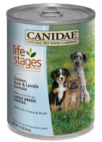 CANIDAE All Life Stages Large Breed Puppy Dog Wet Food Made With Chicken, Duck & Lentils, 13 oz (12-Pack)
