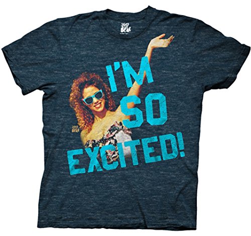 Saved By The Bell Jesse Spano I'm So Excited Heather Navy Adult T-Shirt